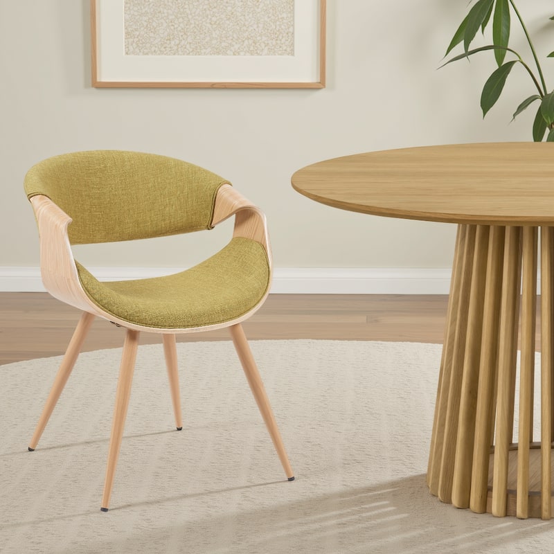 Carson Carrington Skibby Wood and Fabric Mid-century Dining Chair - Green and Oak