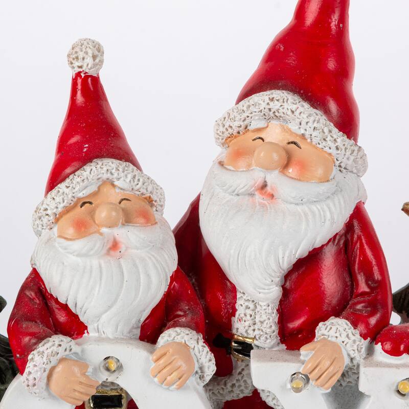Christmas Santa and Snowman Tabletop Sign