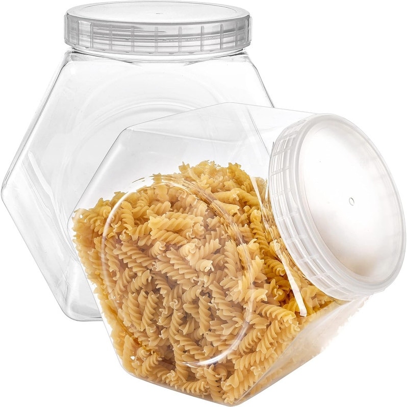 Glass Jar with Lid Clear Airtight Glass Storage Cookie Jar for Flour,  Pasta, Candy, Dog Treats, Snacks & More - Bed Bath & Beyond - 38198469