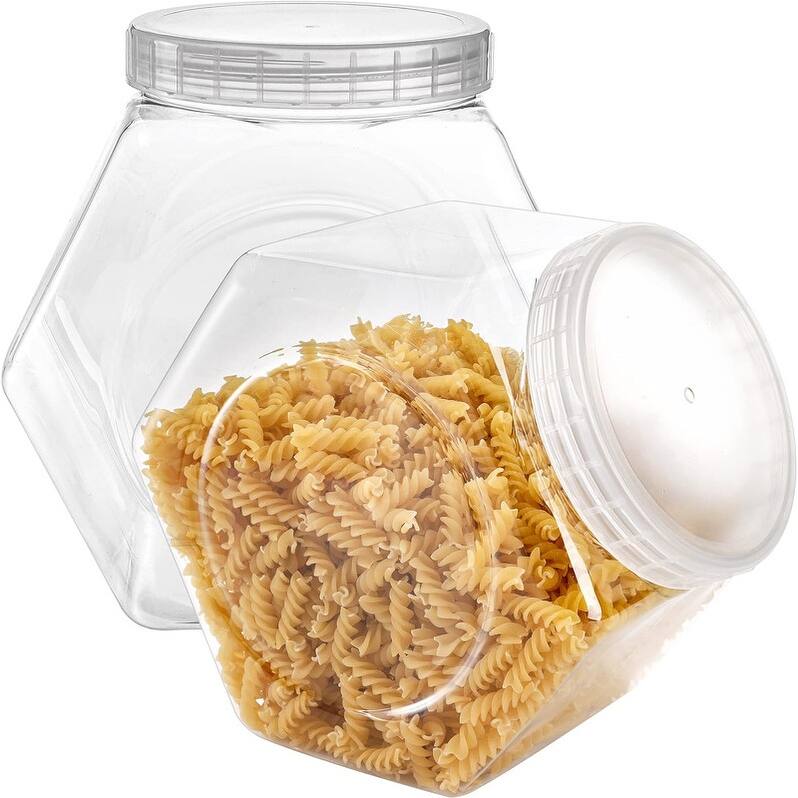 Plastic Candy Jar with Lid - Clear