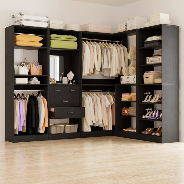Cimly Set of 4 111'' Freestanding Closet Organizer, Space
