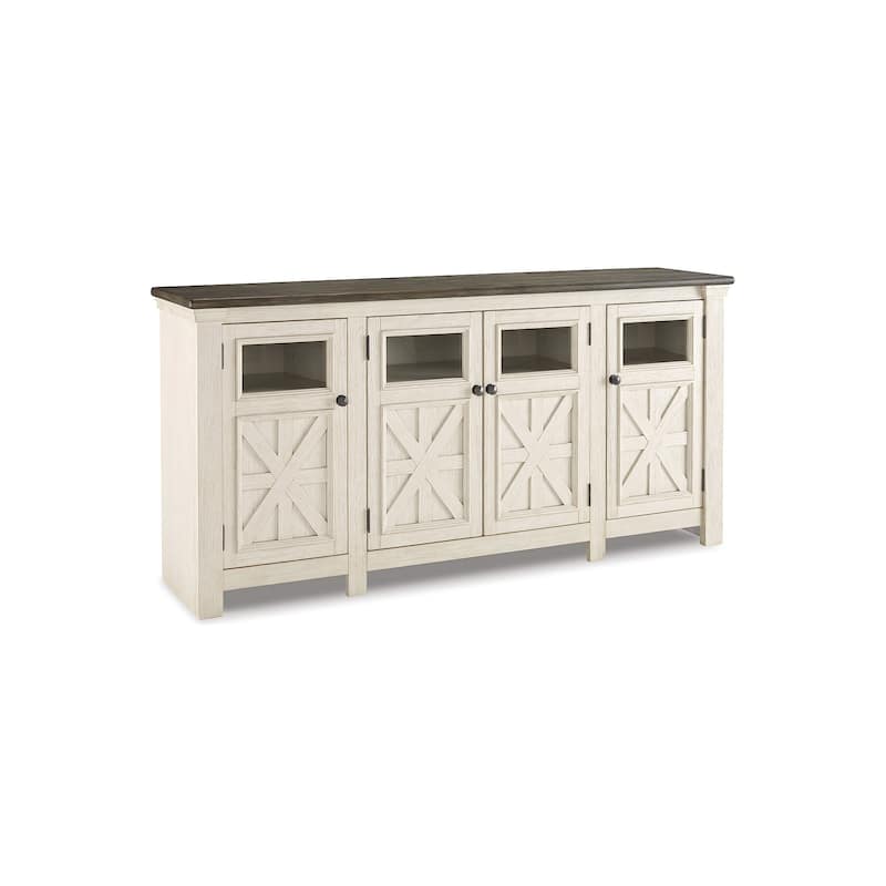 Signature Design by Ashley Bolanburg Antique White/ Gray Casual TV Stand