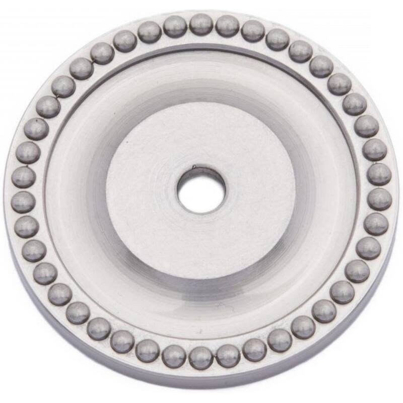 RK International BP 7822 Beaded 1-5/8" Round Single Hole Solid Metal - Satin Nickel
