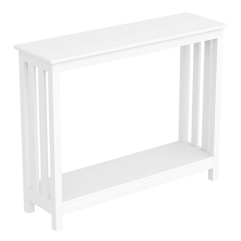 Entryway Table/Console Table-39"Long/White with 1 Shelf - 39" x 11.81" x 31.5 "