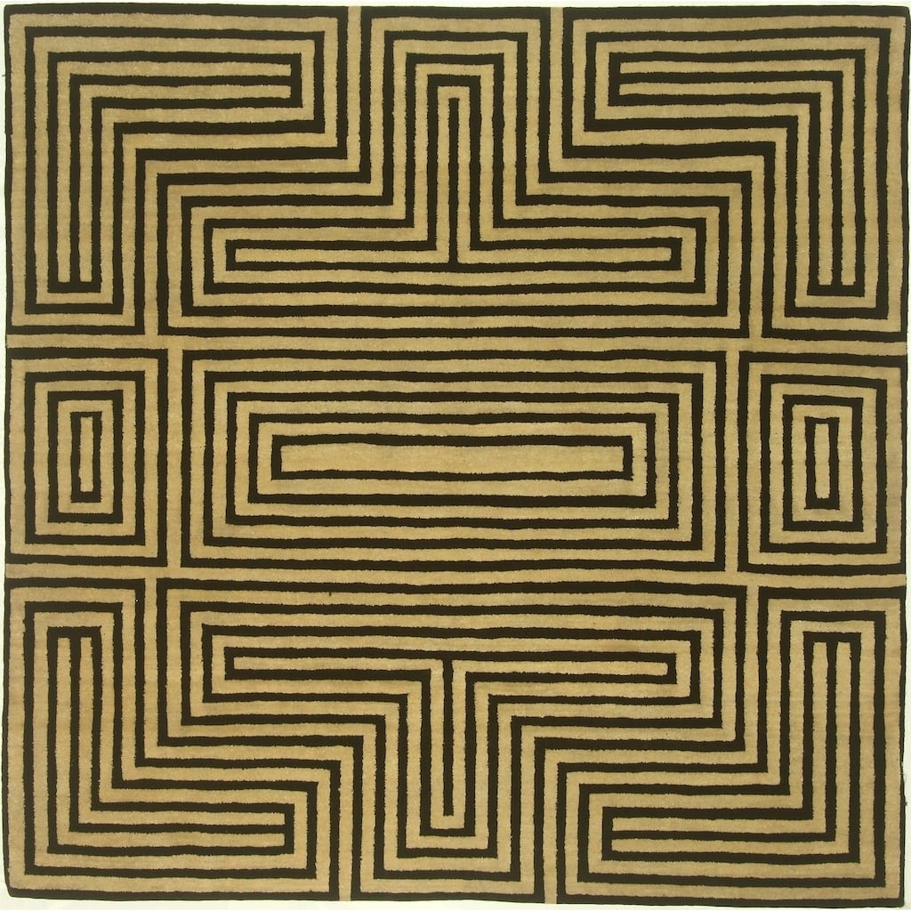 Horizons Yellow Area Rug - 6' 1'' X 6' 1'' - 6' 1'' X 6' 1''