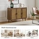 preview thumbnail 30 of 55, Filippo Traditional Rattan 3-Door Sideboard Cabinet by HULALA HOME