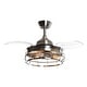 preview thumbnail 4 of 7, 36" Industrial Retractable 3-Blade Ceiling Fan Chandelier with Remote