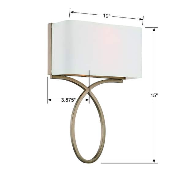 Brinkley 2 Light Vibrant Gold Wall Mount - 10'' W x 15'' H x 3.87'' D