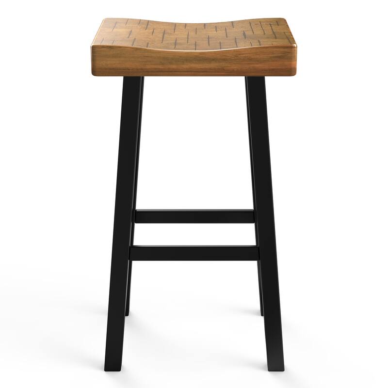Solid Wood Modern Midnight Bar Stool Set of 2