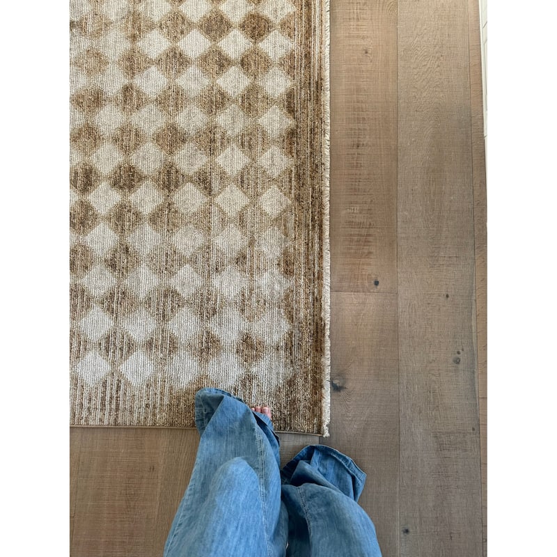 Galey Alix x Livabliss Myrtle Avenue V Vintage Checkerboard Area Rug