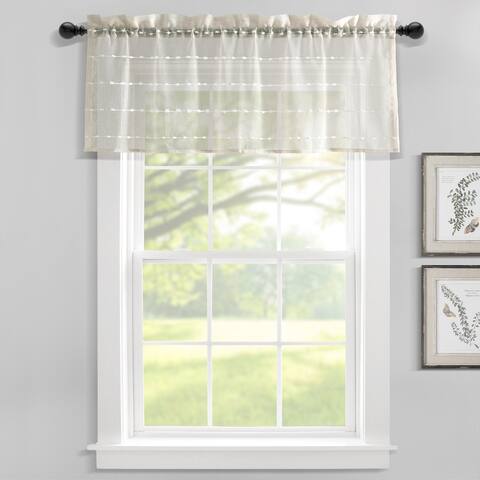 Lush Decor Farmhouse Textured Sheer Valance Single..