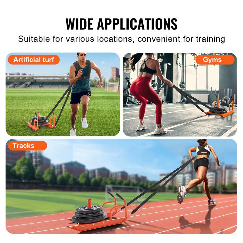 VEVOR Weight Training Pull Push Sled, Fitness Strength Speed Training Sled for Athletic Exercise and Speed Improvement