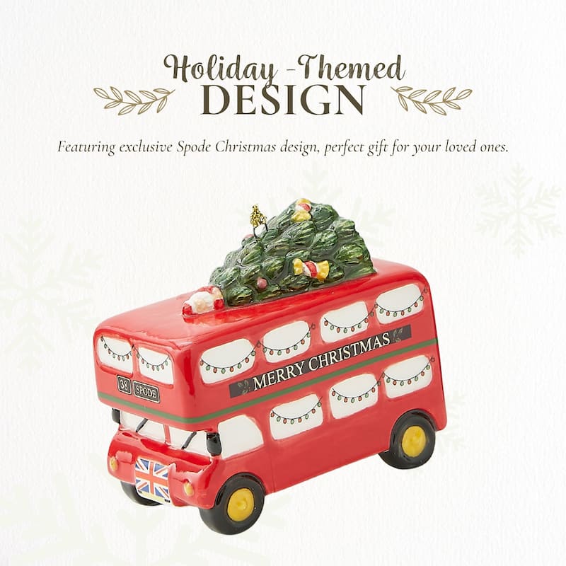 Spode Tree Brit Double Decker Bus Ornament