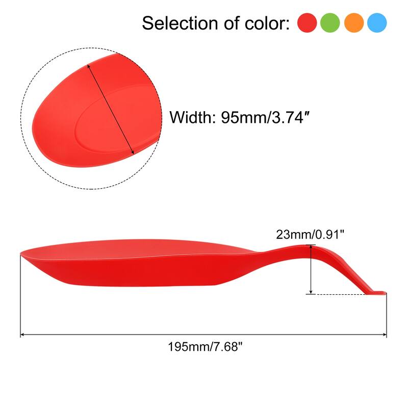3.74" Heat Resistant Silicone Spoon Rest Kitchen Utensil Holder 4pcs - Red, Blue, Orange, Green