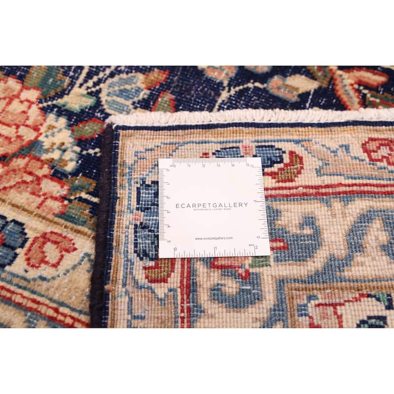 ECARPETGALLERY Hand-knotted Antalya Vintage Dark Navy Wool Rug - 10'1 x 13'0