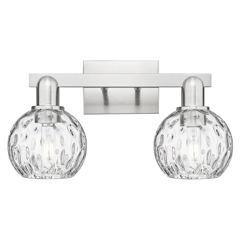 Innovations Lighting 716-2W-10-17 Athens Water Glass Vanity Athens - Brushed Satin Nickel / Clear Water Glass