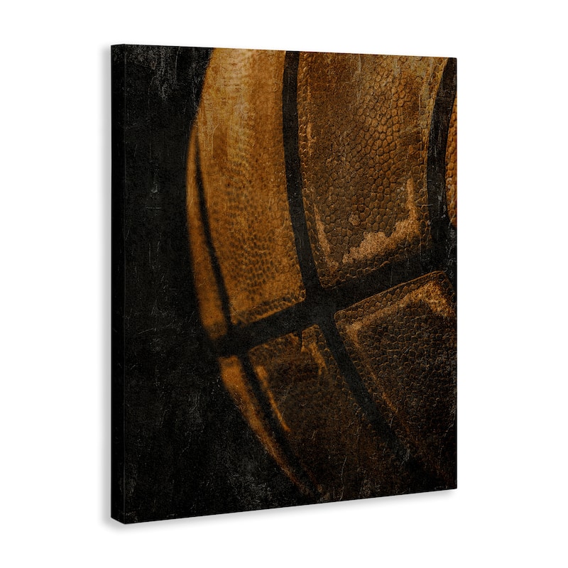 Stupell Vintage Basketball Close Up Canvas Wall Art Design By Kim Allen