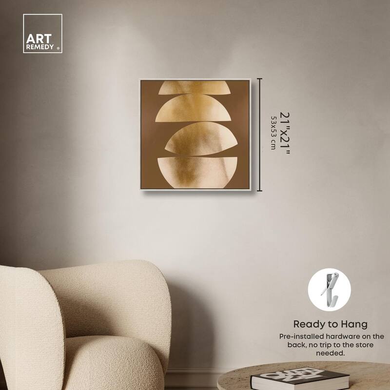 Golden Crescents II Canvas by Art Remedy