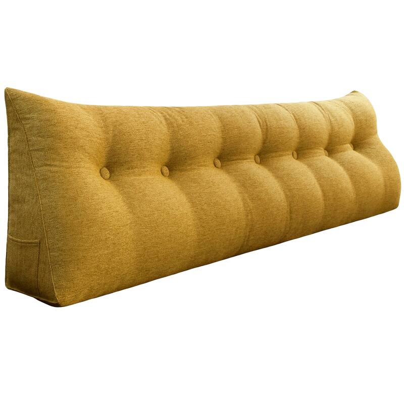 WOWMAX Bed Wedge Daybed Reading Pillow Triangular Bolster Headboard - 76"x20"x8"