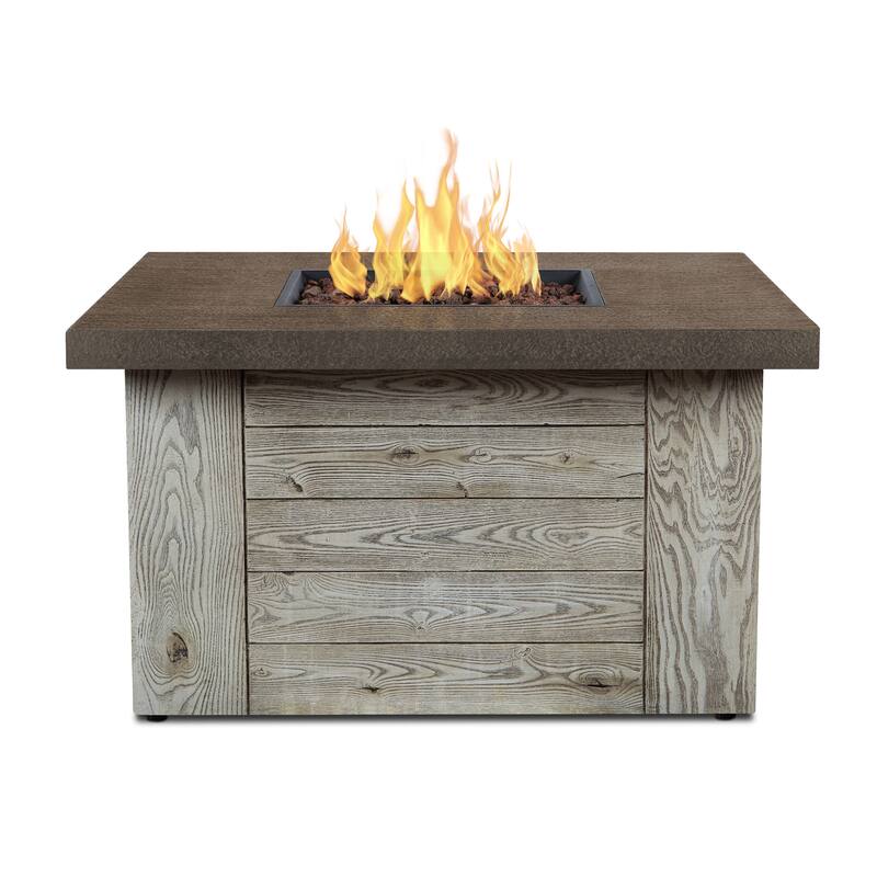 Forest Ridge 42" Gas Fire Table in Weathered Gray by Real Flame