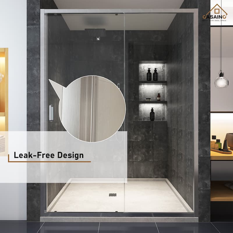 CASAINC 60 "x 72" Framed Single Sliding Shower Door