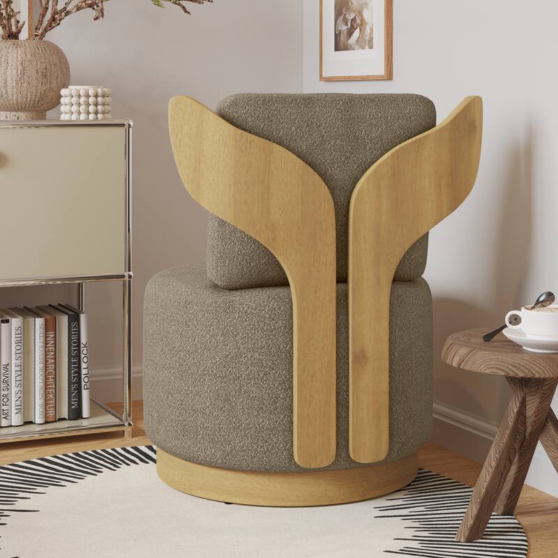 Corvus Dover Teddy Fabric Swivel Accent Chair 1pc