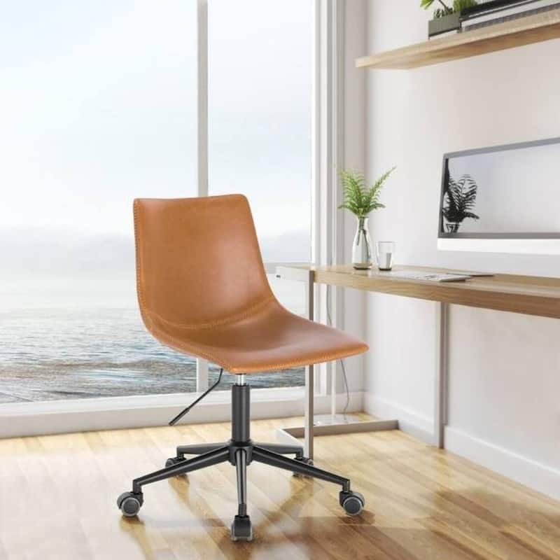 Modern Task Pat Office Chair - Tan