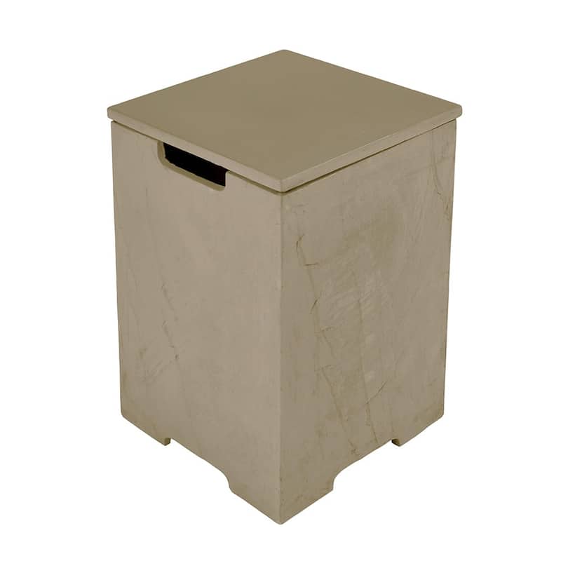 Elementi Plus Square Propane Tank Cover Hideaway Storage Box with with Removable Top - 15.9" x 15.9" x 24.9"
