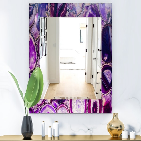 Designart 'Marbled Geode 9' Mid-Century Mirror - Wall Mirror. Opens flyout.