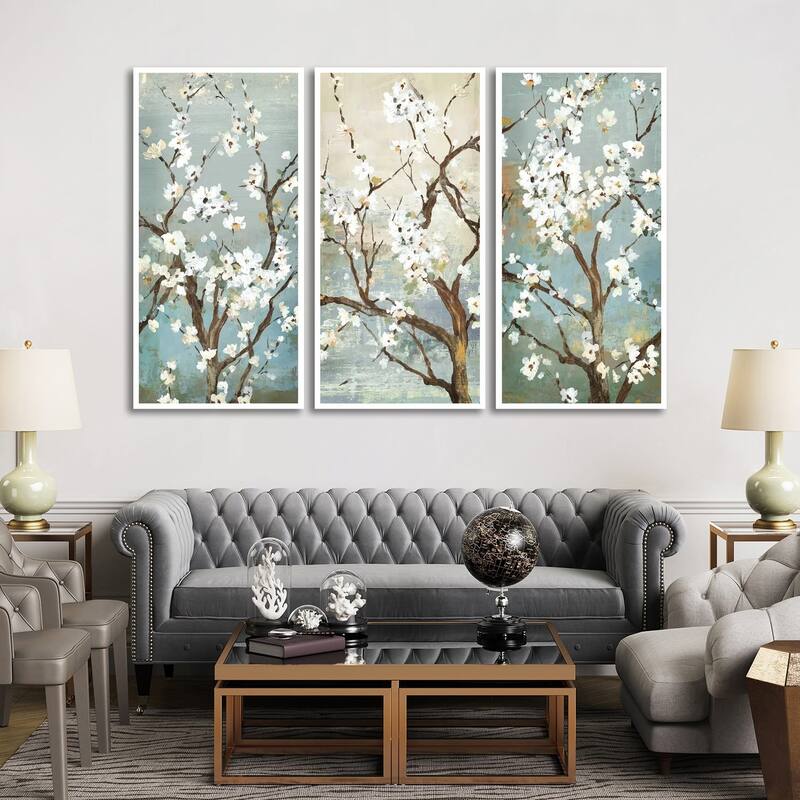 iCanvas "Triptych In Bloom" by Asia Jensen 3-Piece Canvas Wall Art Set