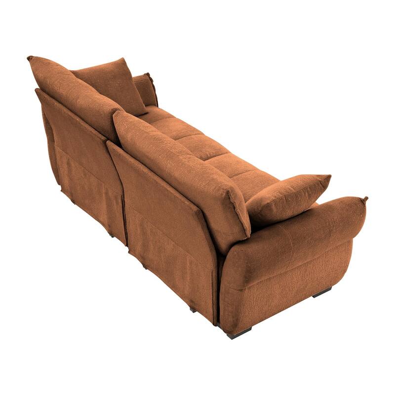 78.7" Chenille 3-Seat Sofa with Tufted Design & Sponge Cushions