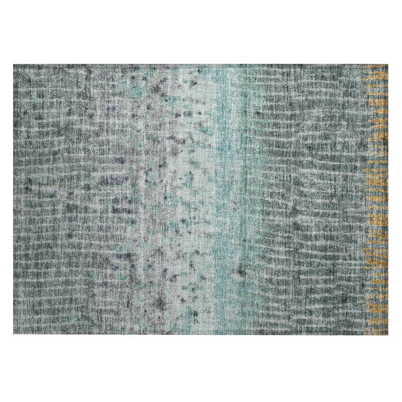 Machine Washable Indoor/ Outdoor Boho Modern Chantille Rug