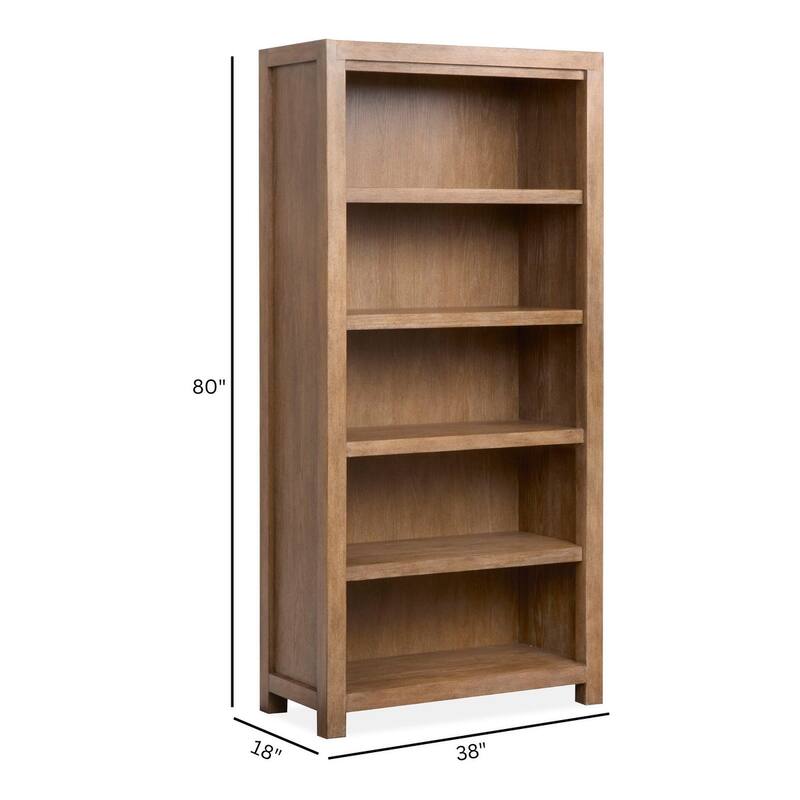 Magnussen Home Plum Creek Sierra Brown Bookcase - 38''W x 18''D x 80''H