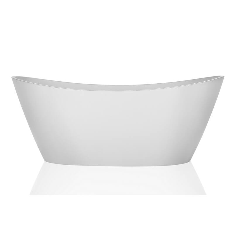 Acrylic 59" X 30" Freestanding Bathtub Deep Soaking Tubs
