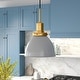 preview thumbnail 1 of 77, Madison 12" Pendant Matte Gray and Brass