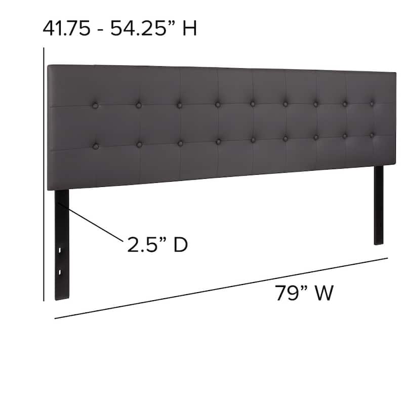 Button Tufted Upholstered Headboard