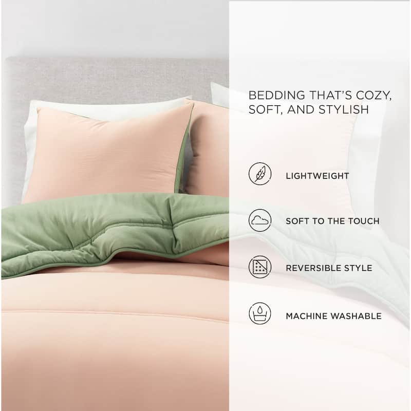 Lush Decor Oslo Soft Reversible Quilted Comforter Set