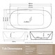 preview thumbnail 18 of 17, London Freestanding Acrylic Soaking Bathtub