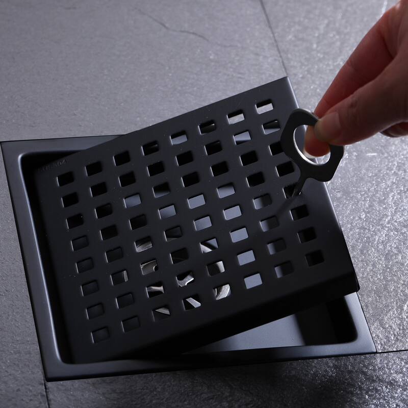 6'' W Grid Shower Drain