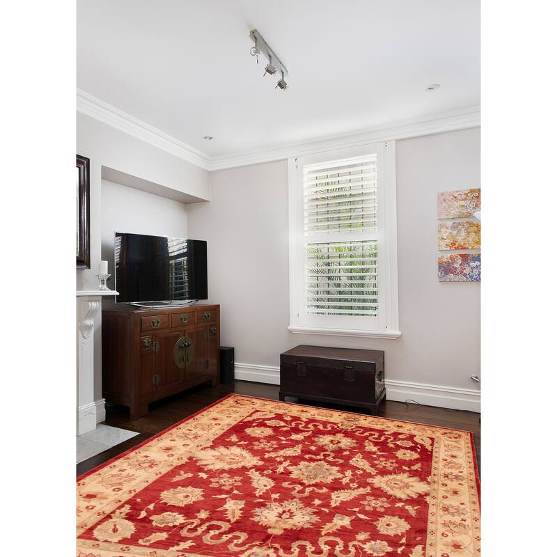 ECARPETGALLERY Hand-knotted Chobi Finest Red Wool Rug - 8'5 x 11'9