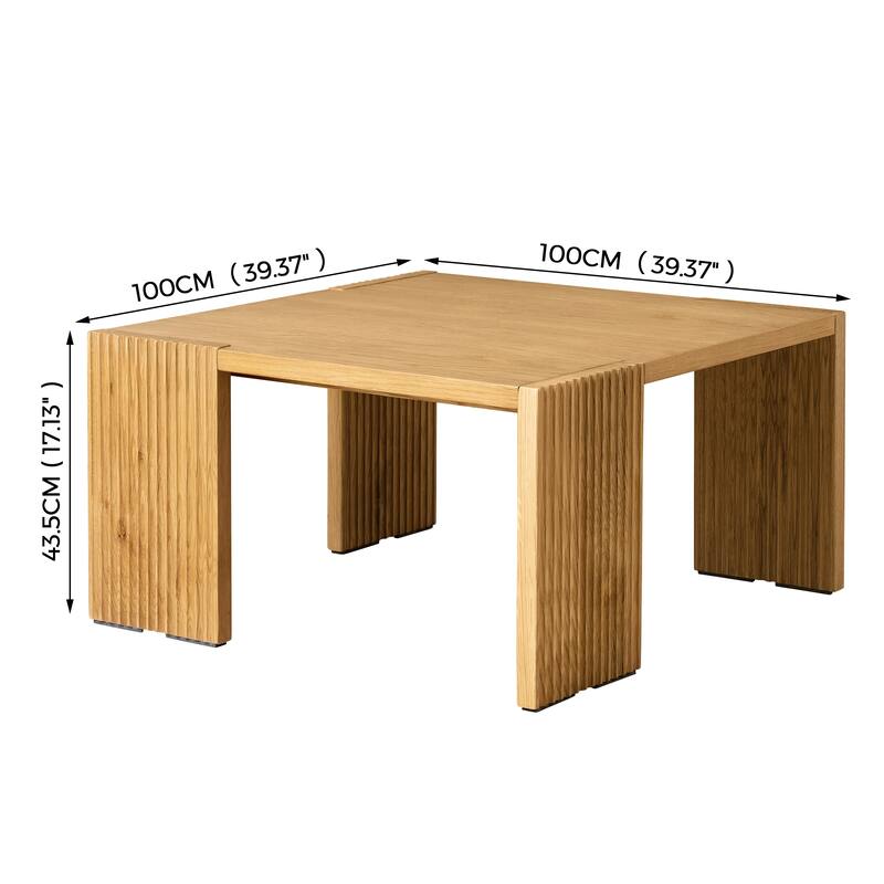 Square Solid Wood Coffee Table