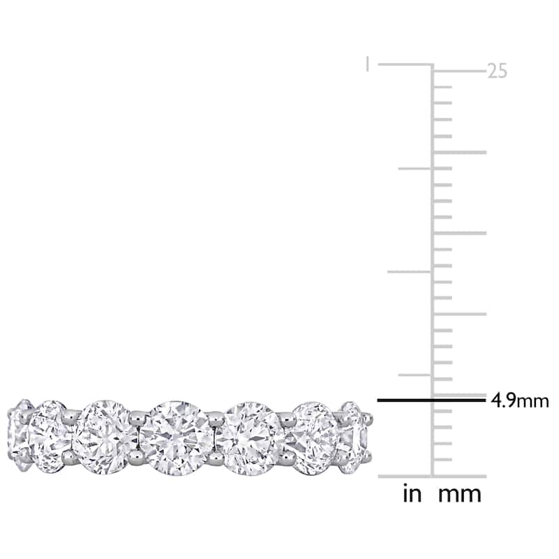 Miadora 3 1/2ct TDW Diamond Semi-Eternity Ring in 14k White Gold
