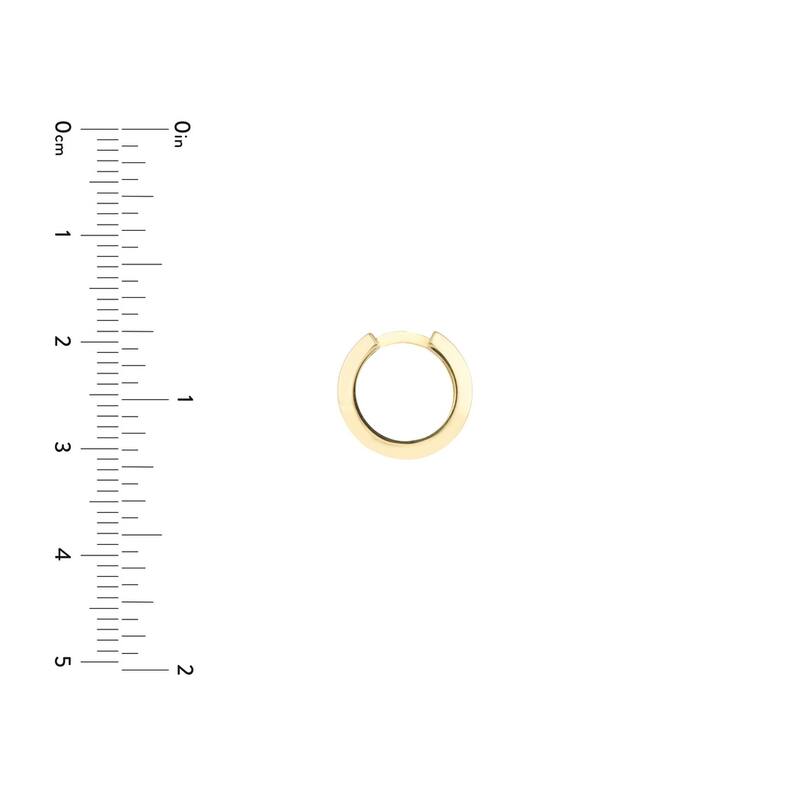 Curata 14k Yellow Gold 3.50x13.50 Knife Edge Polished Hoop Earrings
