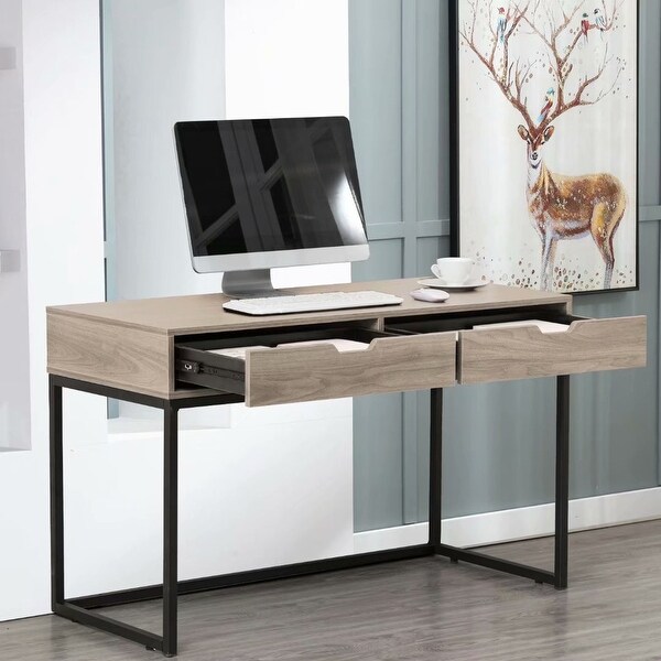 EBELLO-Bensu Home Office Computer Writing Desk with 2-Drawers Desk. Opens flyout.