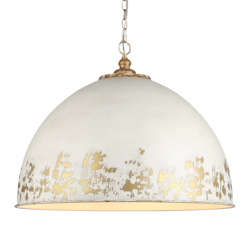 Golden Lighting Alison 8-light Pendant in Vintage Gold and Antique Ivory shade - 8 Light Pendant
