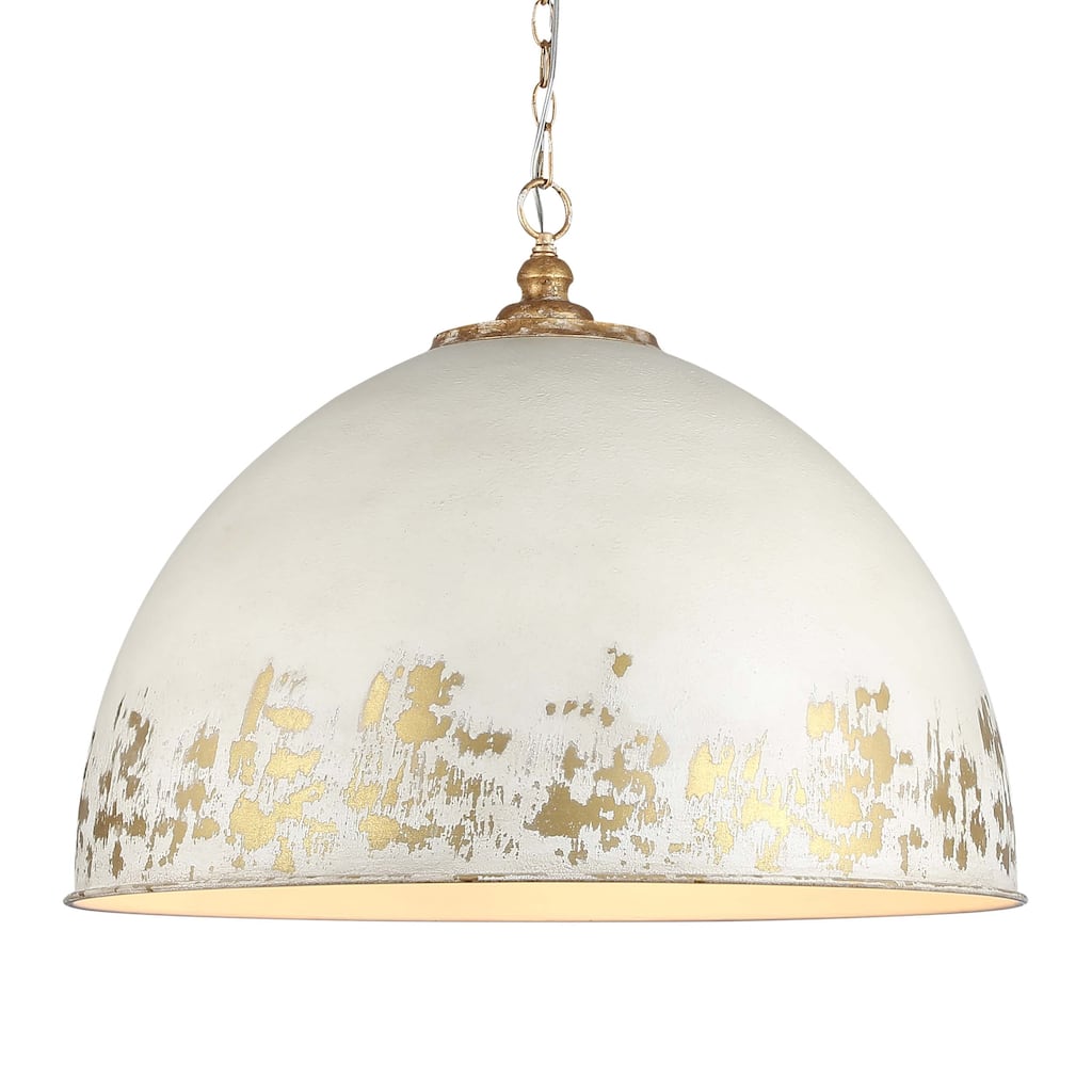 Golden Lighting Alison 8-light Pendant in Vintage Gold and Antique Ivory shade - 8 Light Pendant