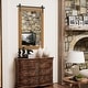 preview thumbnail 2 of 8, Farmhouse Barn Door Bathroom Vanity Wall Mirror with Solid Wood Frame