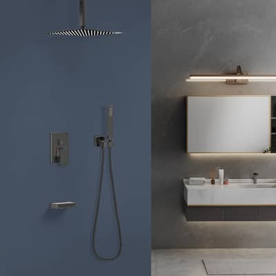 Topcraft 12-inch Ceiling Mount Square Shower System with Rough-in Valve - 12*12