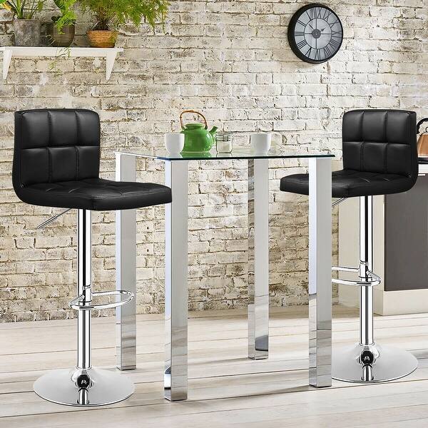 Shop Costway Set Of 2 Bar Stools Adjustable Swivel Kitchen Counter Bar On Sale Overstock 15896063