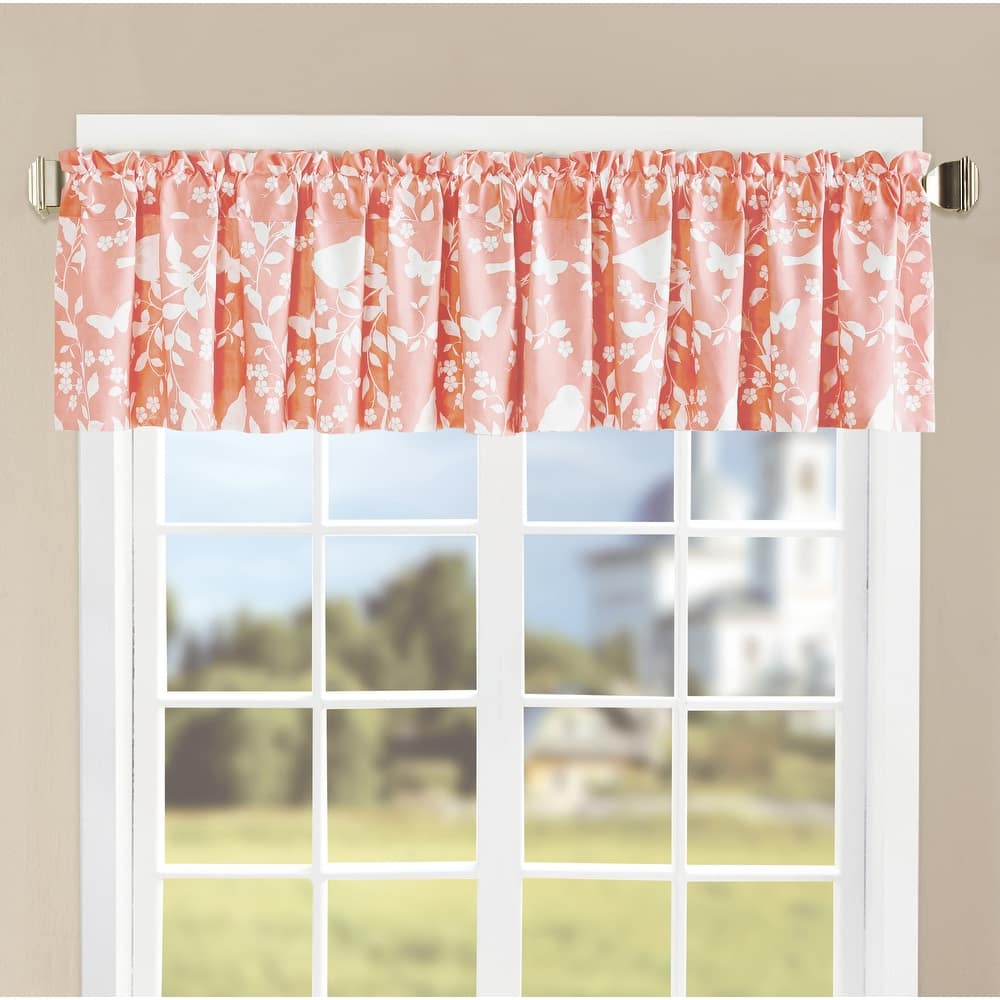 Serenta Printed Bird Song Valance - 60" x 18" - 60" x 18"